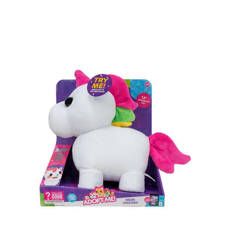 Jazwares Adopt Me Neon Unicorn Feature Plush - ATMAME0011