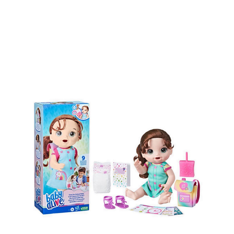 Baby Alive Time for School Baby Brown Hair - BYAF8386