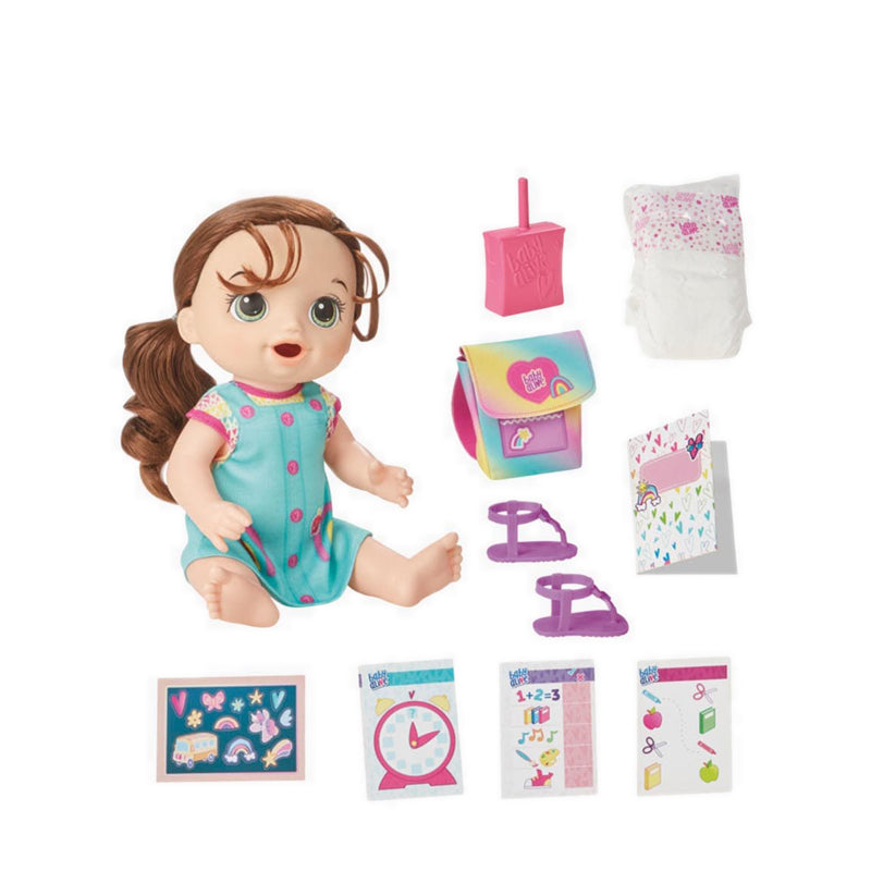 Baby Alive Time for School Baby Brown Hair - BYAF8386