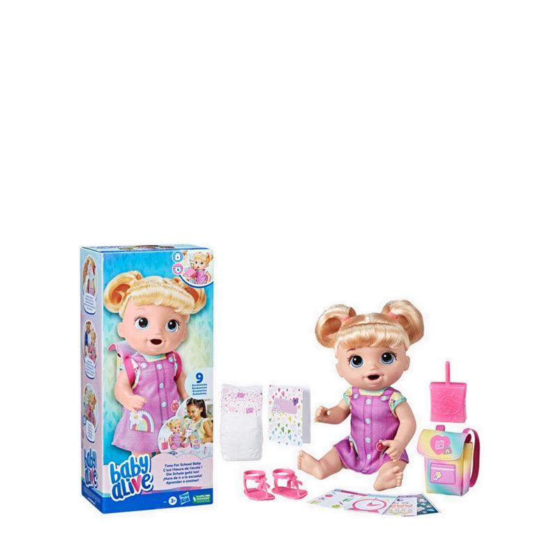 Baby Alive Time for School Baby Blonde Hair - BYAF8387