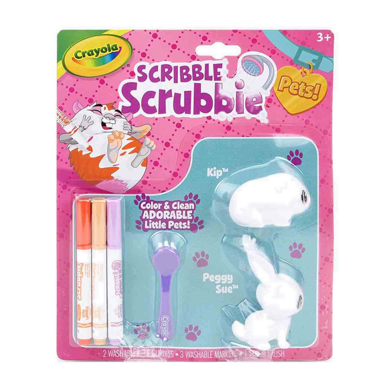 CRAYOLA SCRIBBLE SCRUBBIE PET 2CT,RAB/HAMSTR,6P CRYCR747255EMWKSA