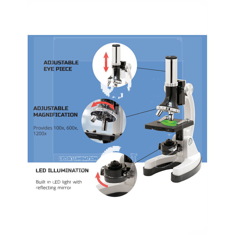 Discovery Mindblown Kids Microscope Kit 48 Pcs