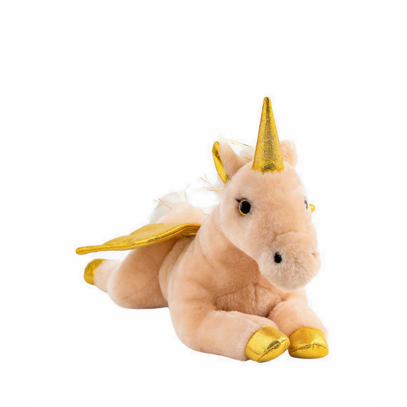 FAO Schwarz Toy Plush Lying Pegasus Golden 15inch FSZ1101021340