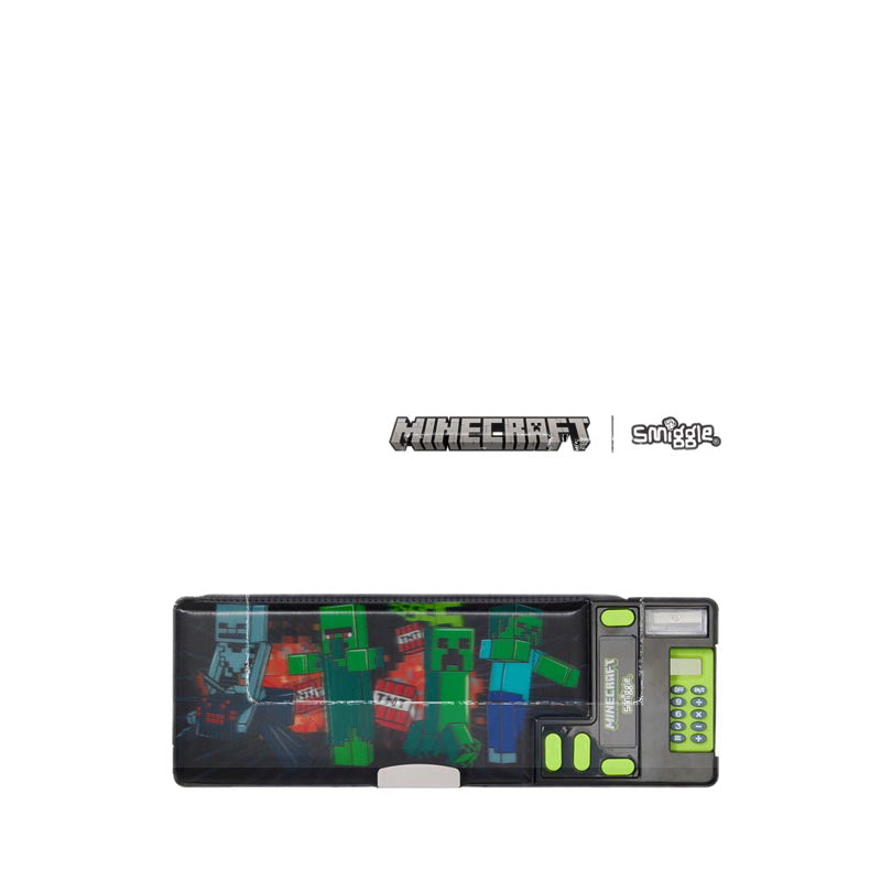 Smiggle Minecraft Pop Out Pencil Case Black- IGL449827BLK