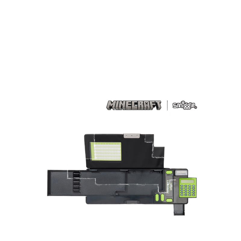 Smiggle Minecraft Pop Out Pencil Case Black- IGL449827BLK