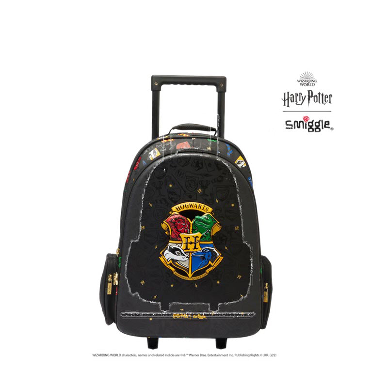 Smiggle Harry Potter Trolley Backpack With Light Up Wheels - IGL449833BLK