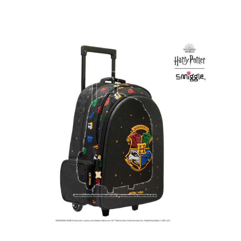 Smiggle Harry Potter Trolley Backpack With Light Up Wheels - IGL449833BLK