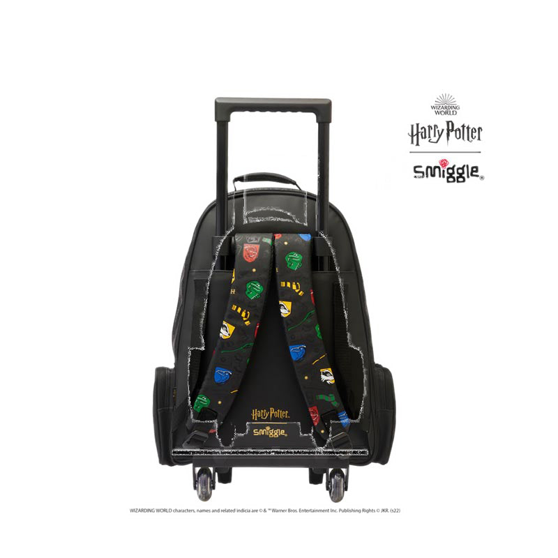 Smiggle Harry Potter Trolley Backpack With Light Up Wheels - IGL449833BLK