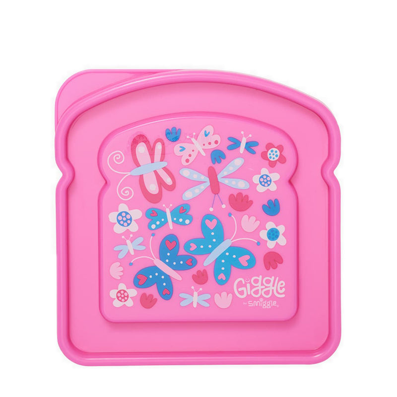Smiggle Giggle 9 Sandwich Container - IGL454389PNK