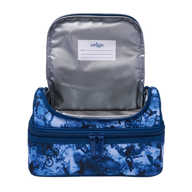 Smiggle Freestyle Double Decker Lunchbox - IGL455012NAV