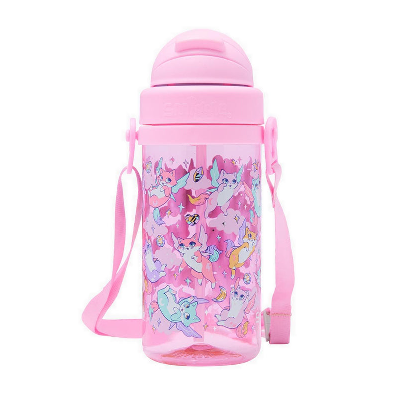 Smiggle Happy Tales Teeny Strap Plastic Bottle 400Ml - IGL455130PNK