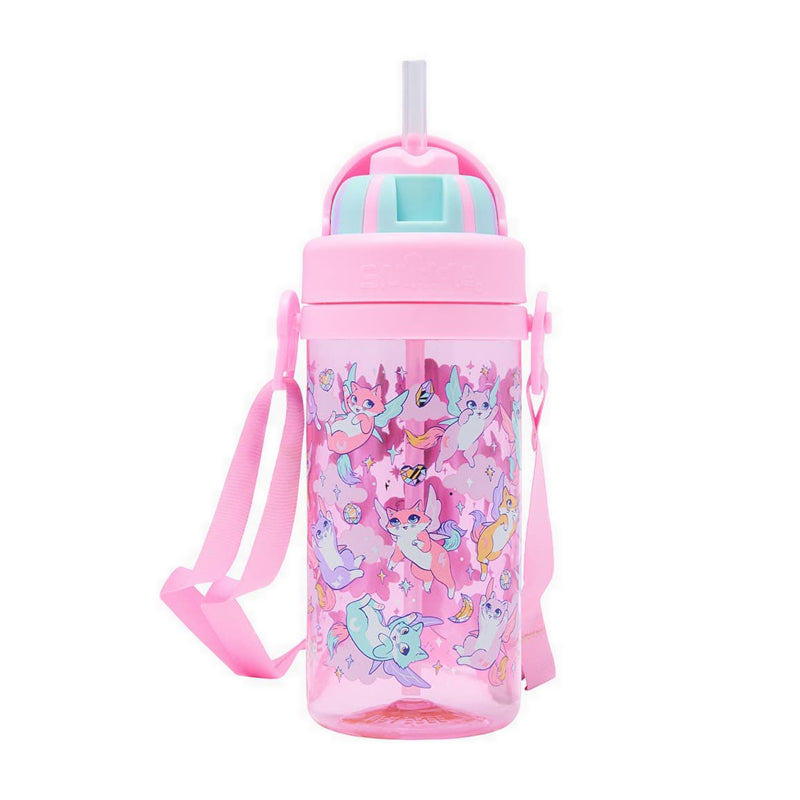 Smiggle Happy Tales Teeny Strap Plastic Bottle 400Ml - IGL455130PNK