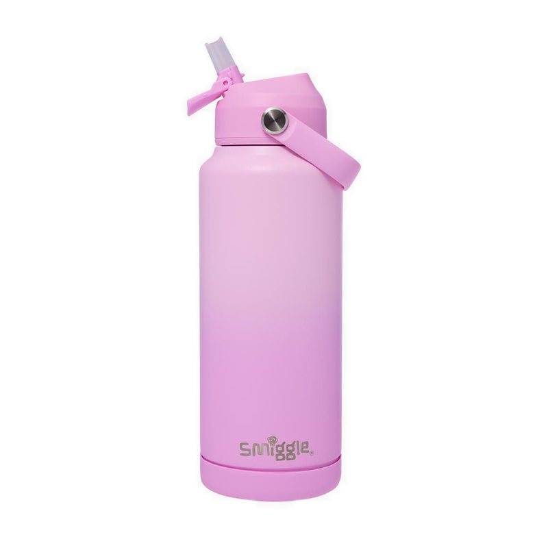 Smiggle Squiggle Insulated Steel Drink Bottle 1L - IGL456567PNK
