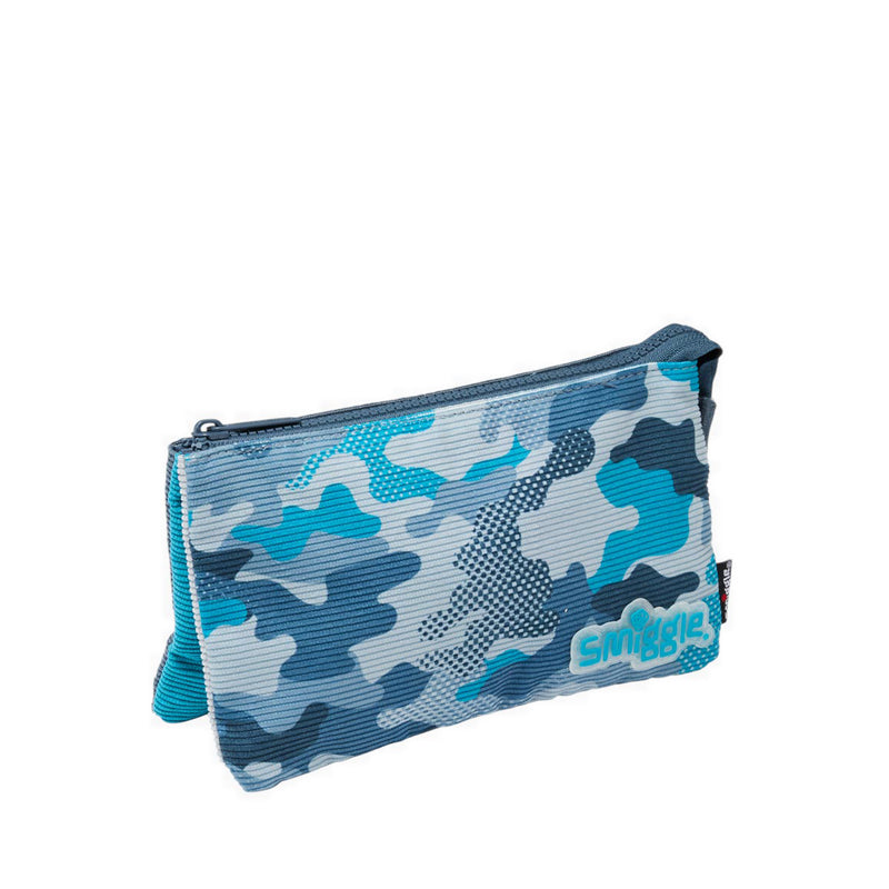 Smiggle Patch Triple Pocket Pencil Case - IGL456973GRY
