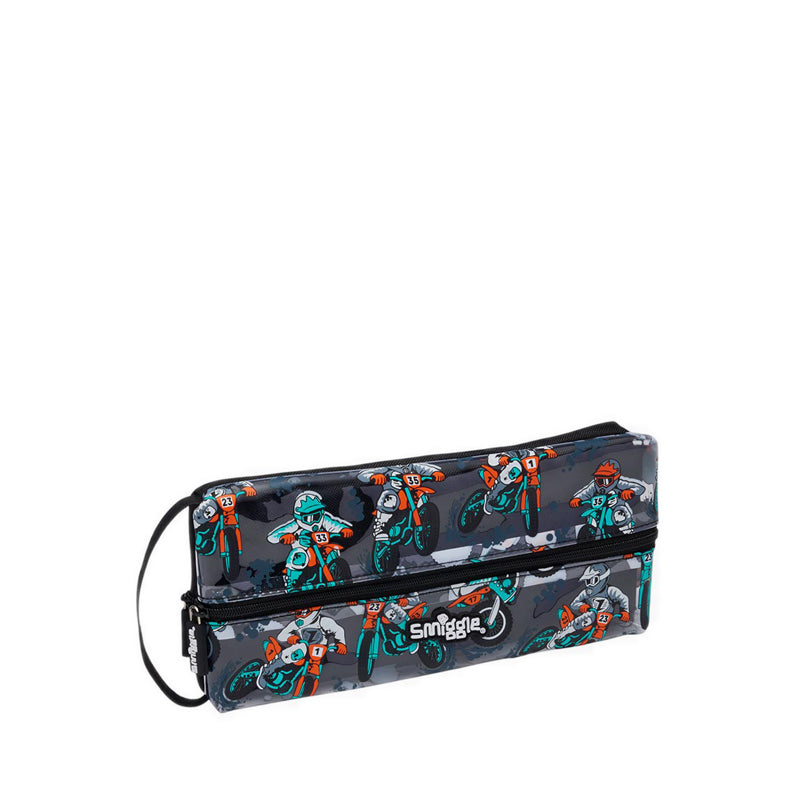 Smiggle Pencil Case Flip Zip Adventurous - IGL456994BLK