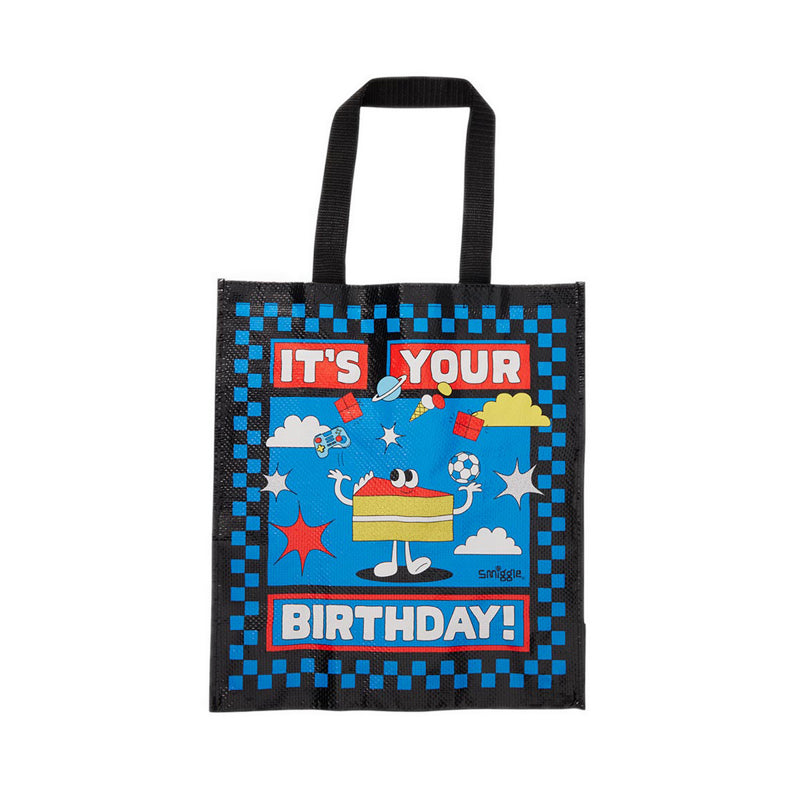 Smiggle Birthday Cake Medium Reuse Me Bag - IGL457151BLK