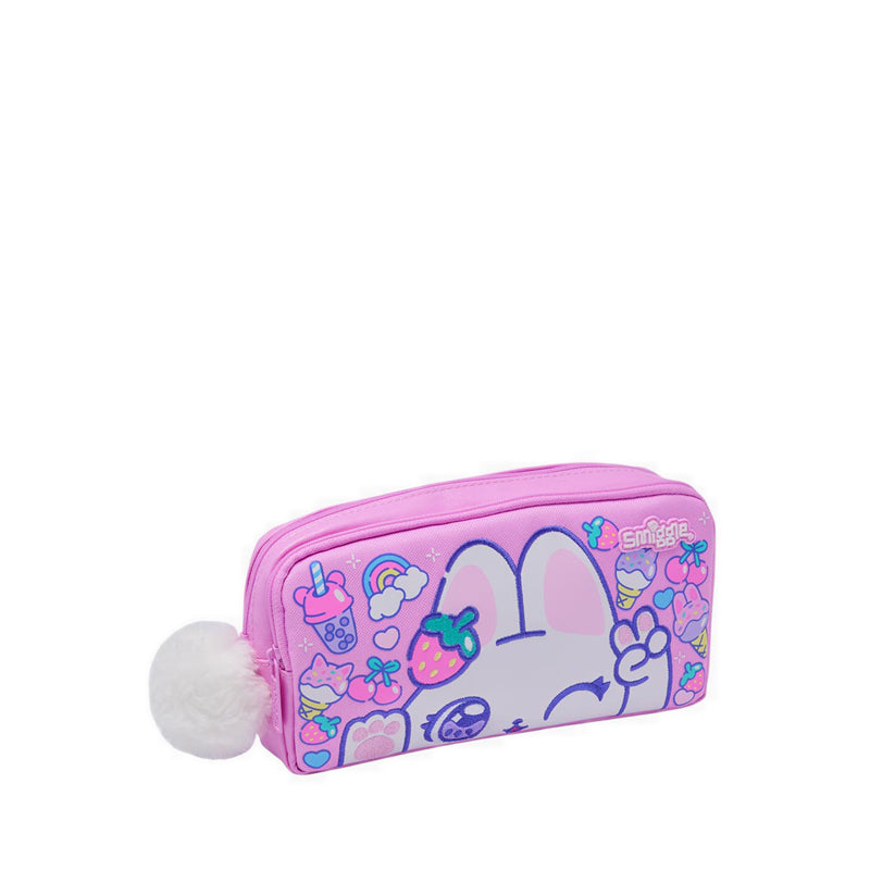 Smiggle Bright Eyes Pocket Character Pencil Case - IGL457541PNK