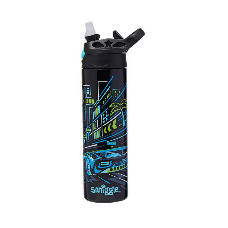 Smiggle Bright Eyes Insulated Stainless Steel Flip Drink Bottle 520Ml - IGL457598BLK