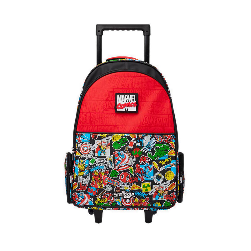 Smiggle Marvel Trolley Backpack With Light Up Wheels - IGL457693BLK