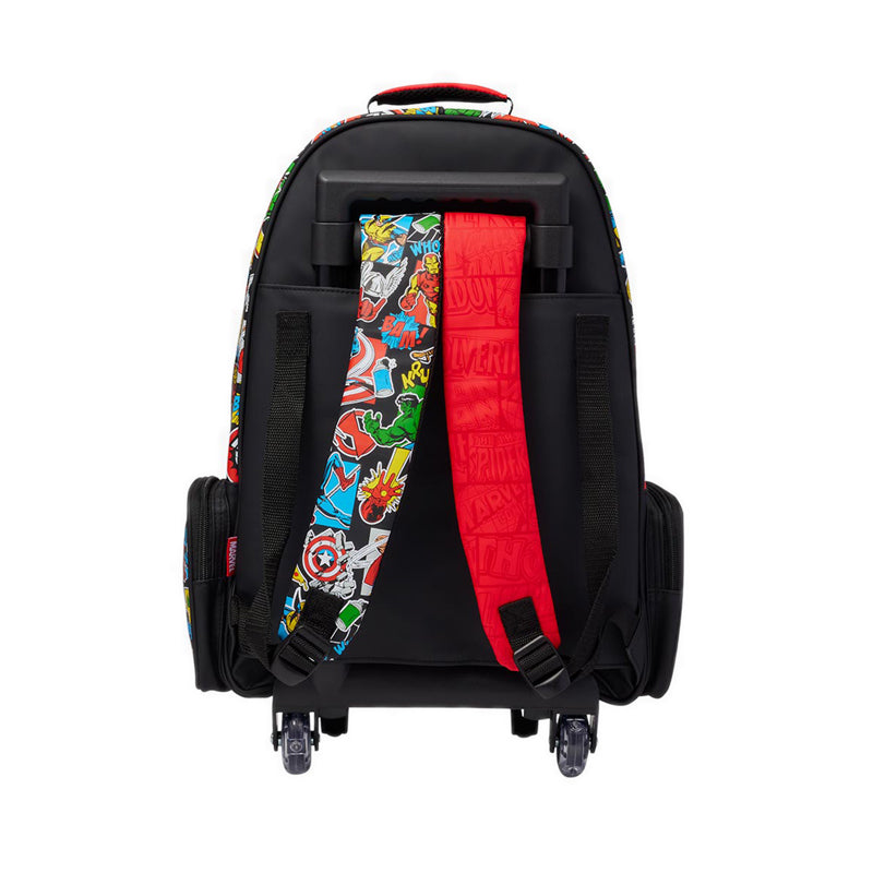 Smiggle Marvel Trolley Backpack With Light Up Wheels - IGL457693BLK