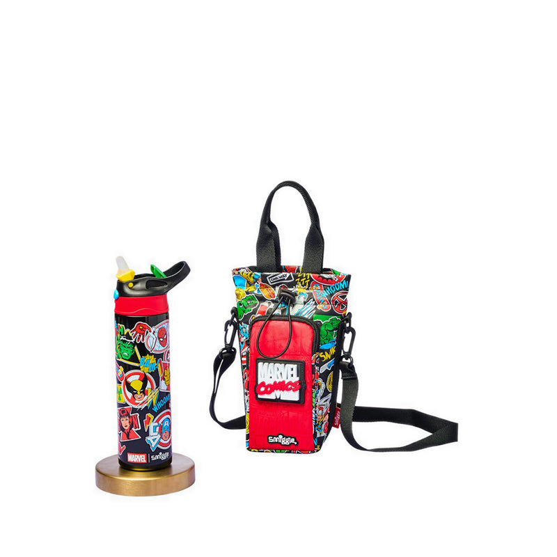 Smiggle Marvel bottle holder with strap - IGL457717BLK