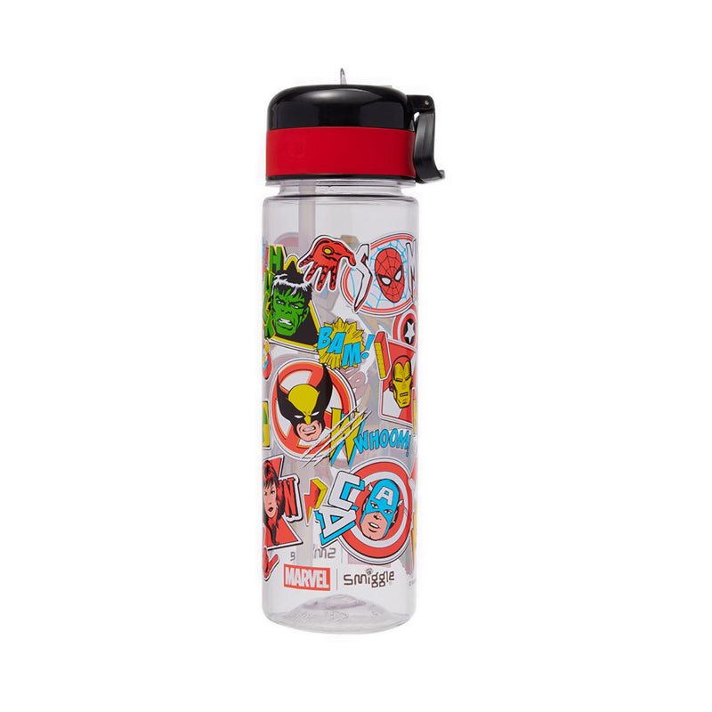 Smiggle Marvel Hydrate Plastic bottle 650ML - IGL457741BLK