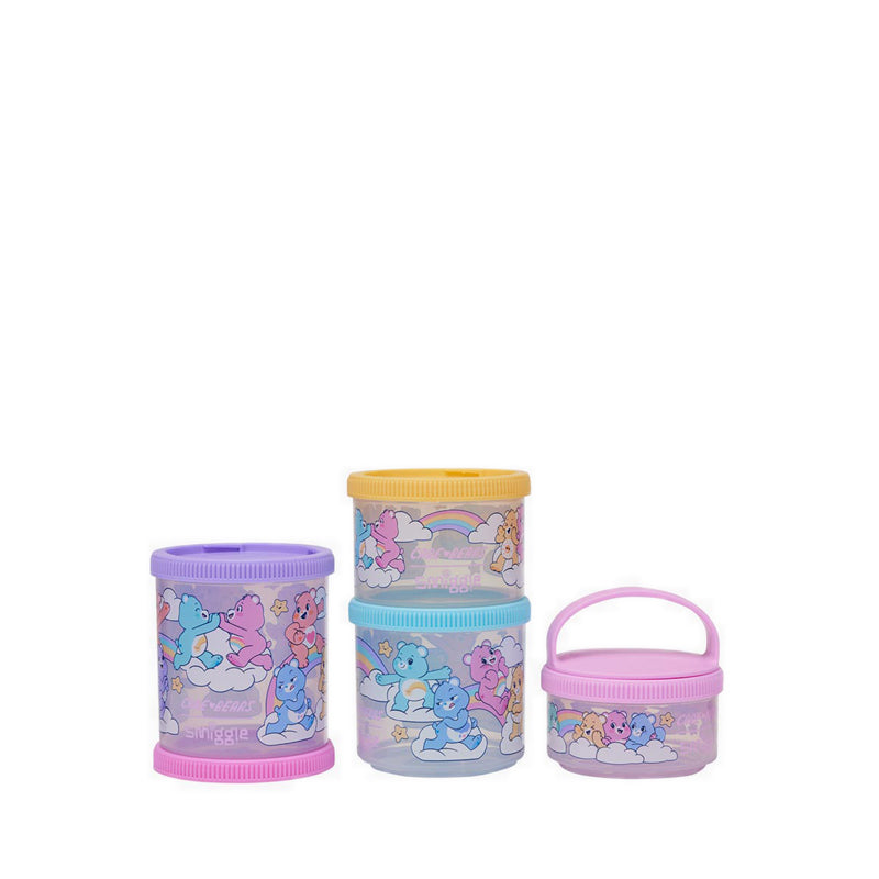 Smiggle Care Bears Large Snack & Stack Containers - IGL457818MIX