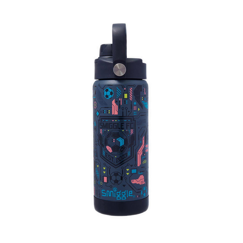Smiggle Power Play Squiggle Stainless Steel Insulated Drink Bottle 550Ml - IGL458899GRY