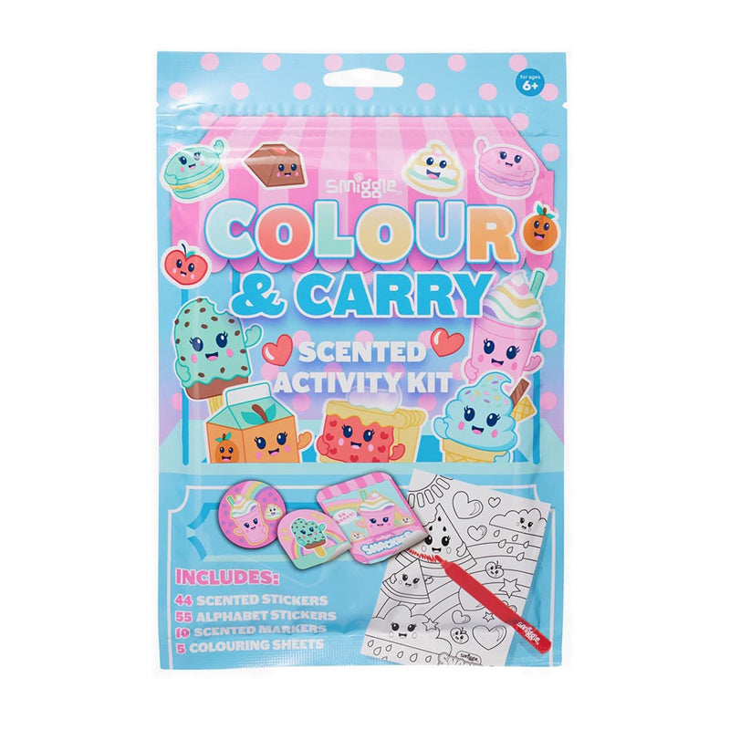 Smiggle Mini Colour & Carry Scented Activity Kit - IGL477795LBL