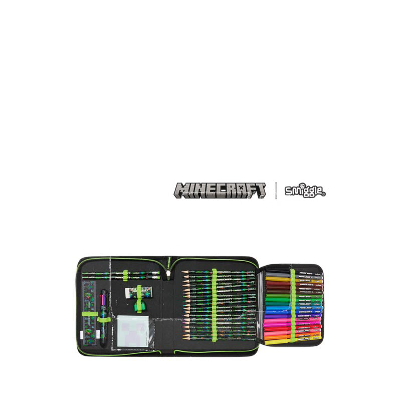 Smiggle Minecraft Zip It Stationery Gift Pack - IGL481951BLK