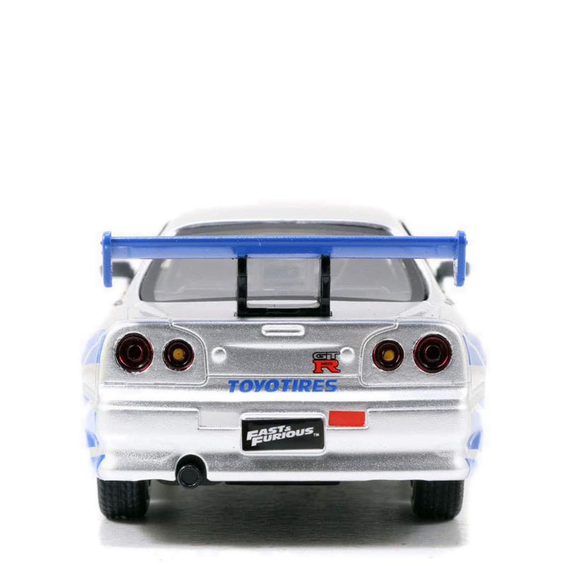JADA 2002 Nissan Skyline GTR R34 Silver Free Rolling - JAD97184