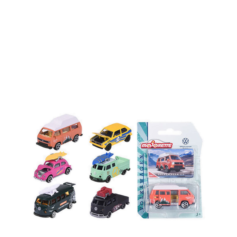 Majorette Vw T1 Pick Up Flame Deco W/ Luggage - MAJ120243F010