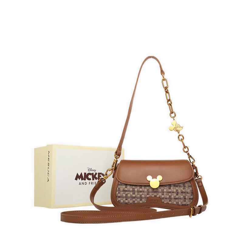 MESUCA DISNEY SHOULDER BAG BROWN 2 - MC5195A1
