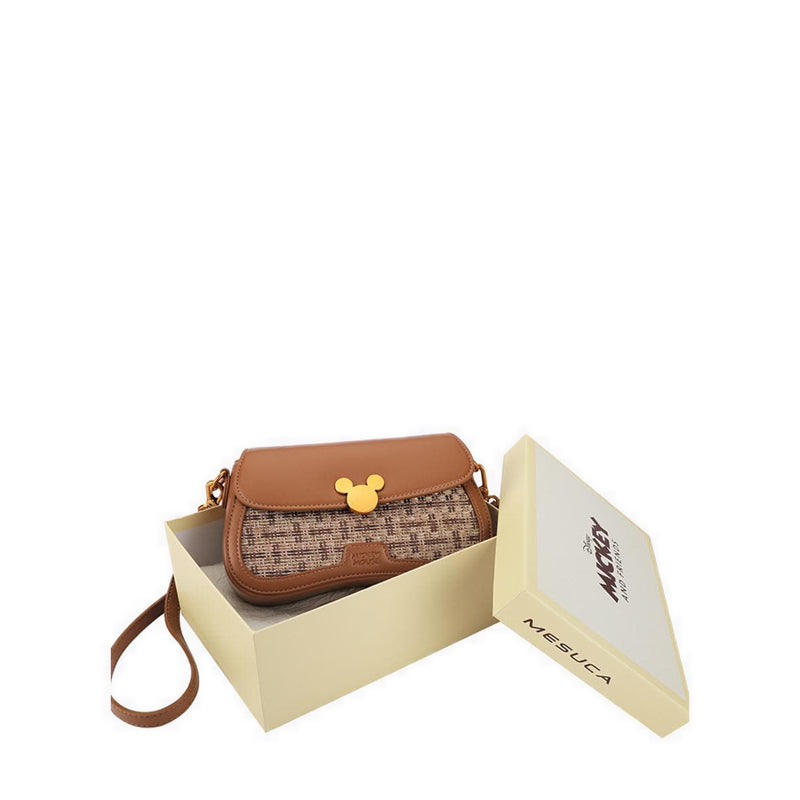MESUCA DISNEY SHOULDER BAG BROWN 2 - MC5195A1