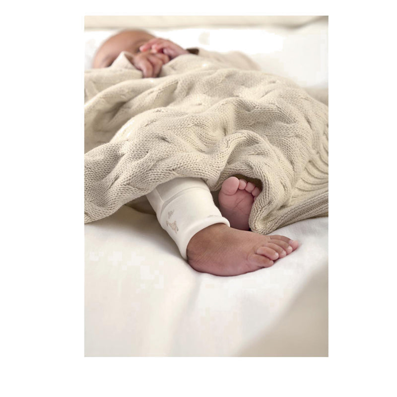 Mamas & Papas Cable Knit Blanket Duckling - Cream - MPS7883RE400