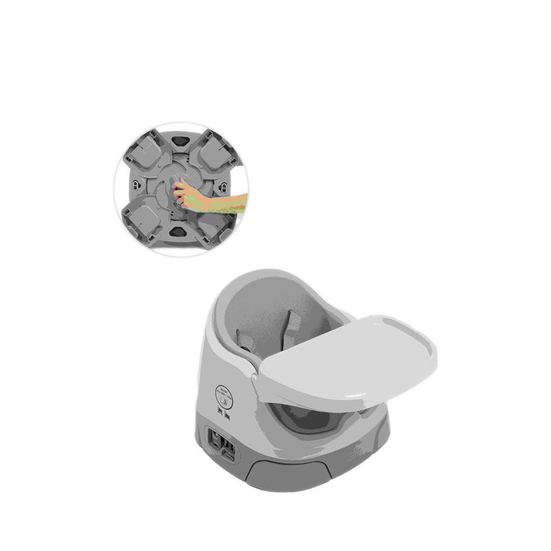 Mamas & Papas Bug 3-in-1 Floor & Booster Seat - Pebble - MPS9868L75R1
