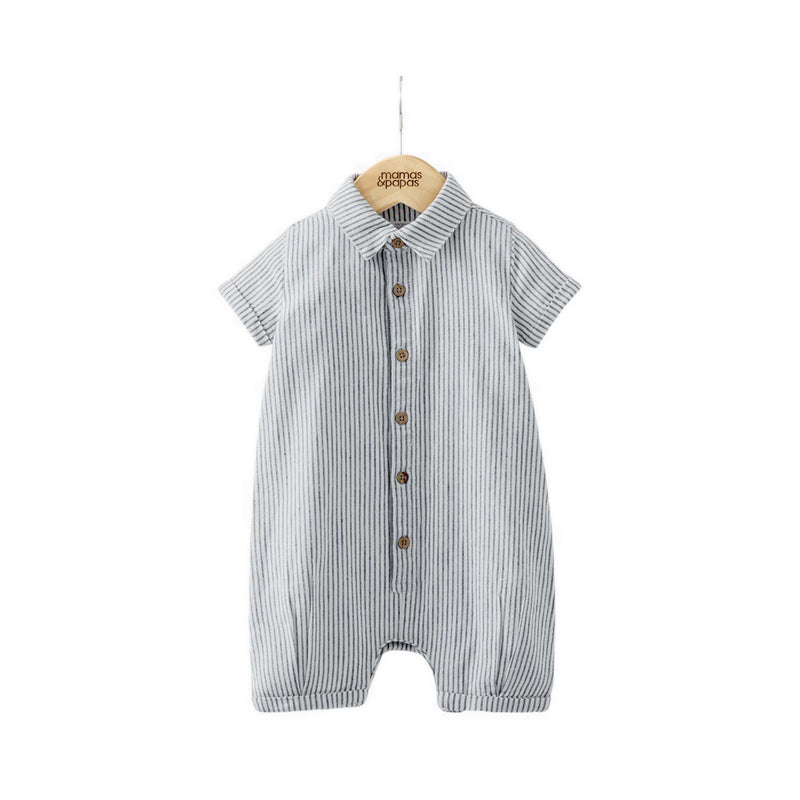 Mamas & Papas Pinstripe Romper - MPSS536H6N