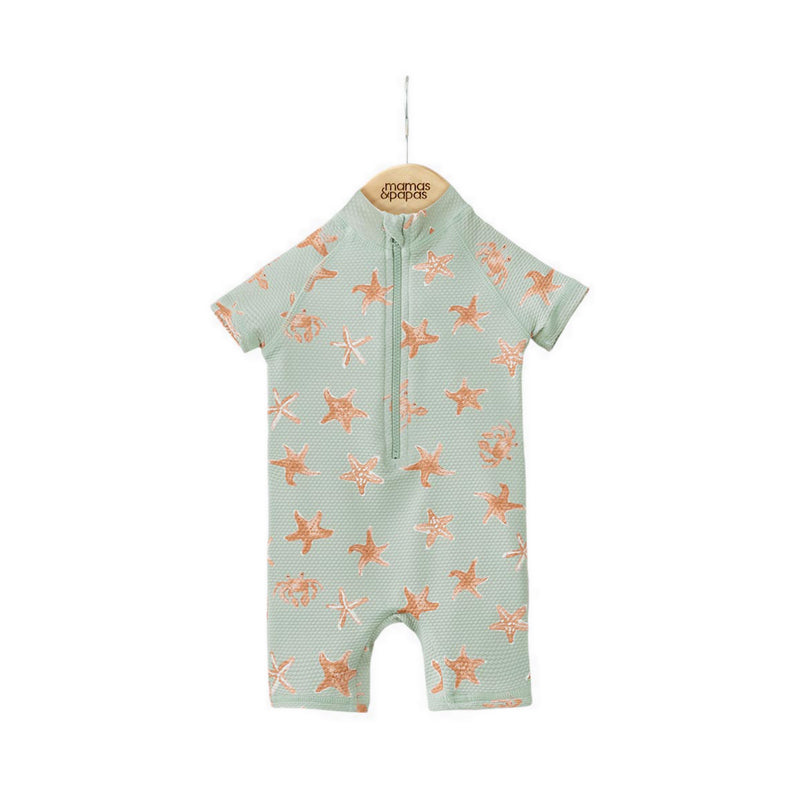 Mamas & Papas Star Fish All Over Print Rashsuit - MPSS93MJ2L