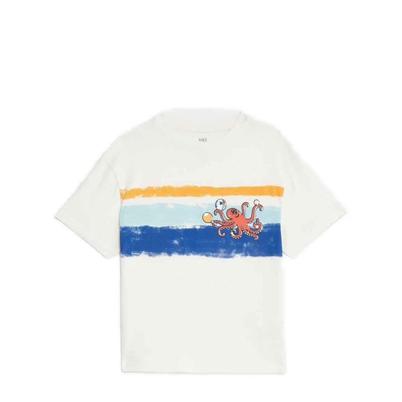 Marks & Spencer Pure Cotton Octopus T-Shirt - MSP1325E-T88