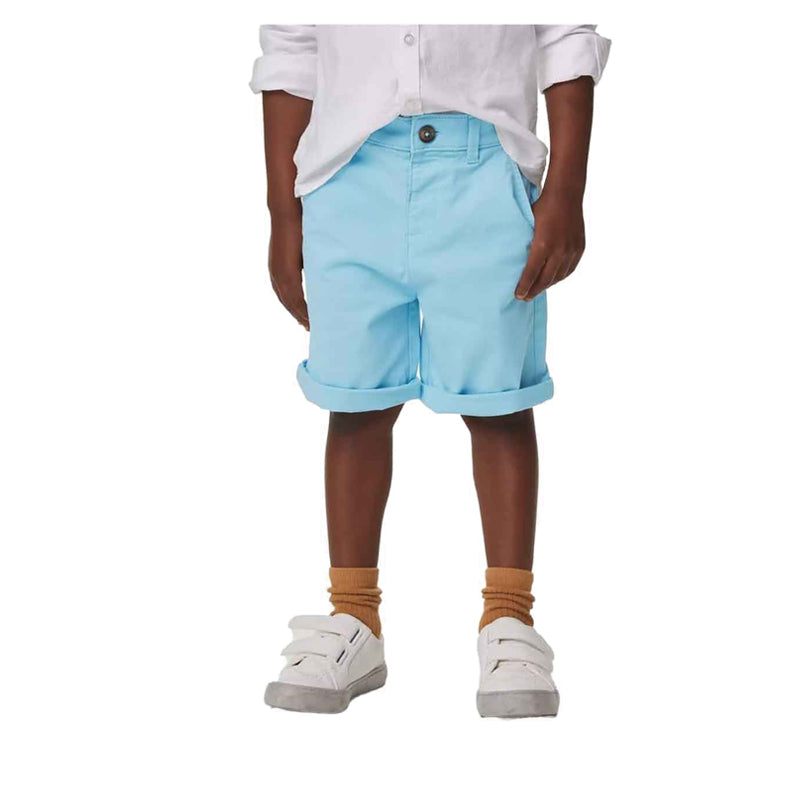 Marks & Spencer Cotton Rich Chino Shorts Blue - MSP1855VT88A
