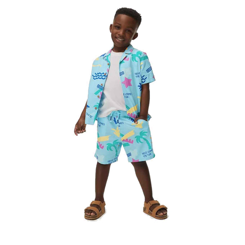 Marks & Spencer Pure Cotton Holiday Print Shorts - MSP1862V-T88