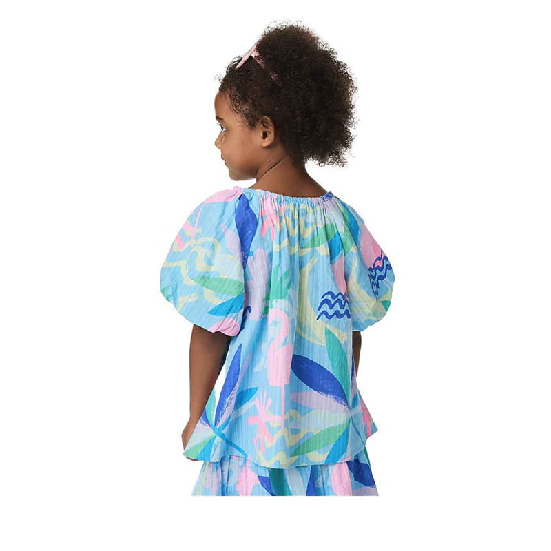 Marks & Spencer Pure Cotton Tropical Print Top - MSP2350E-T77