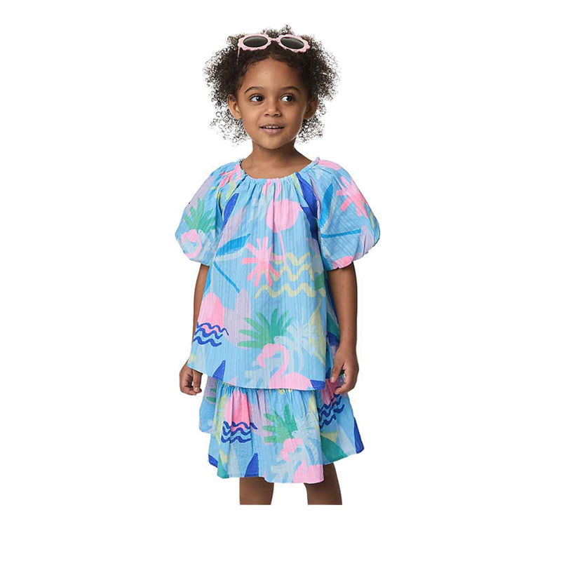 Marks & Spencer Pure Cotton Tropical Print Top - MSP2350E-T77