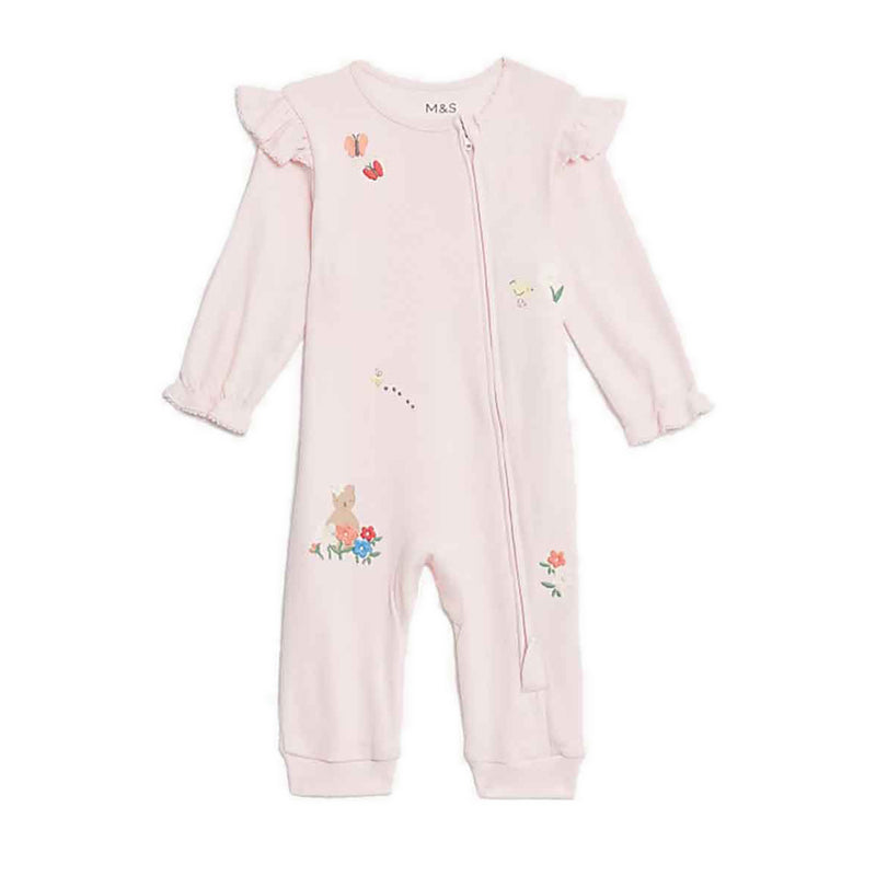 Marks & Spencer 2pk Pure Cotton Teddy Sleepsuits - MSP2401S-T92