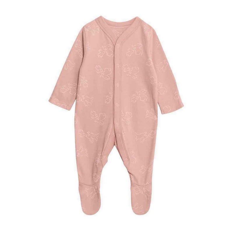 Marks & Spencer 3pk Pure Cotton Bunny & Striped Sleepsuits - MSP2543S-T92