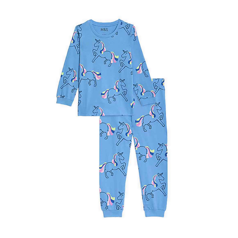 Marks & Spencer Pure Cotton Unicorn Pyjamas - MSP4064E-T86