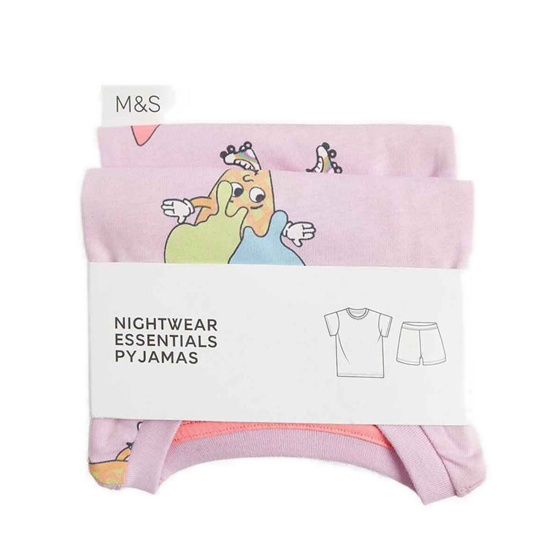 Marks & Spencer Pure Cotton Ice Cream Pyjamas - MSP4069E-T86