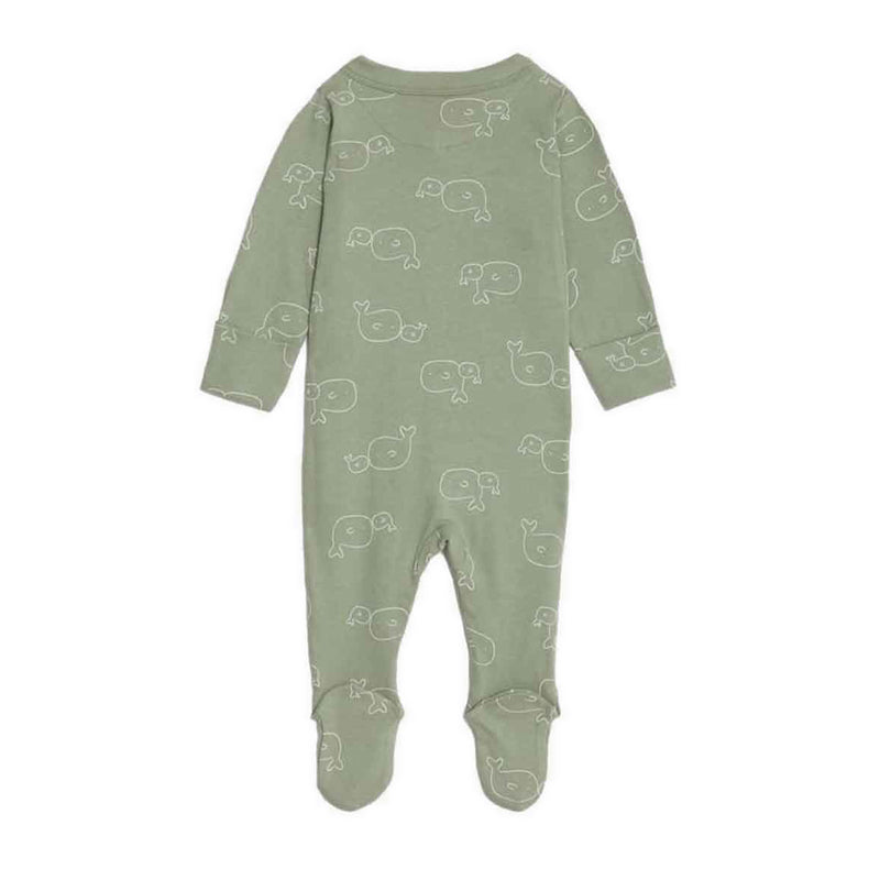 Marks & Spencer 3pk Pure Cotton Whale & Striped Sleepsuits - MSP4526S-T92