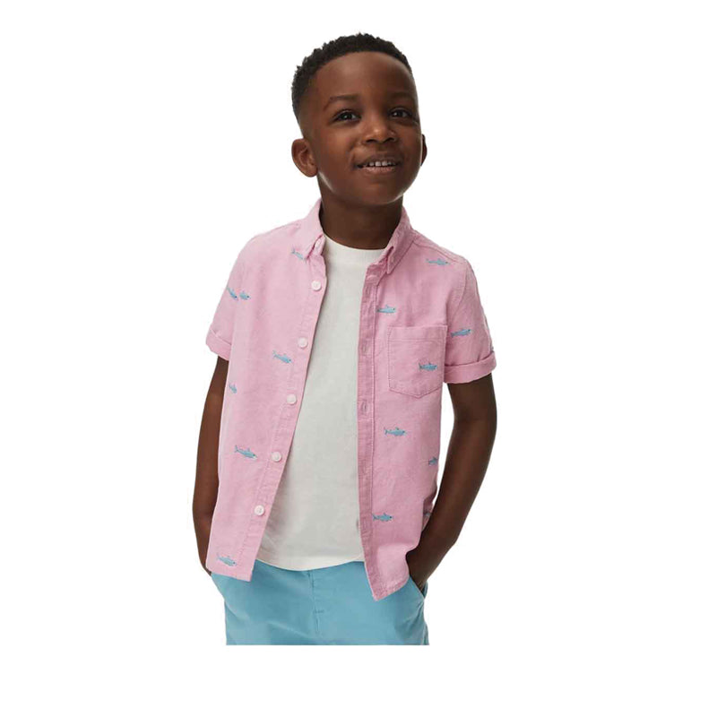Marks & Spencer Pure Cotton Shark Embroidered Oxford Shirt - MSP4906S-T88