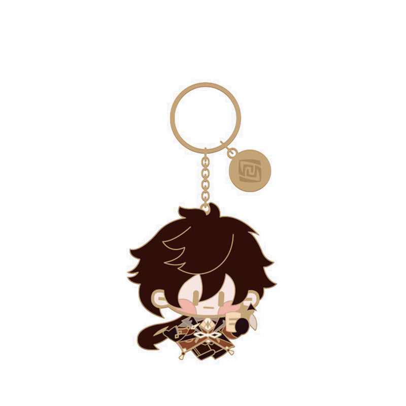 Nullset Genshin Impact Chibi Character Metal Keychain Zhongli -NLS30380